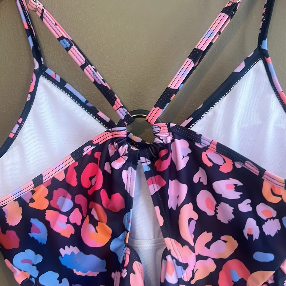 NWT Cupshe multicolor leopard swimsuit